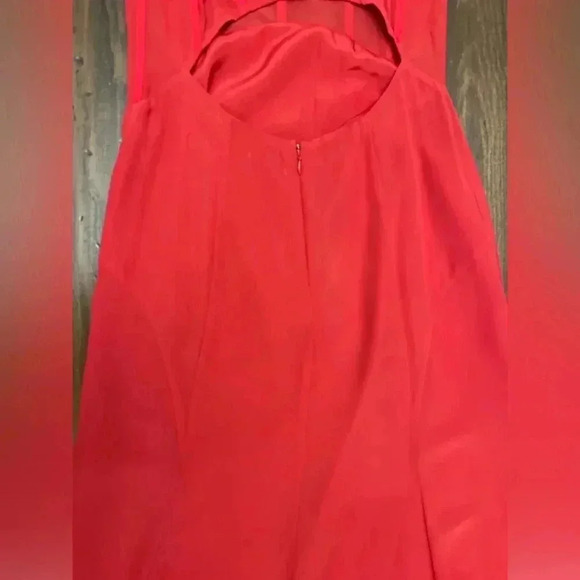 ASOS Designs Corset Dress Red Size 6 Maxi Sheer Panel Bodice Formal Sexy Cut Out - Picture 4 of 16